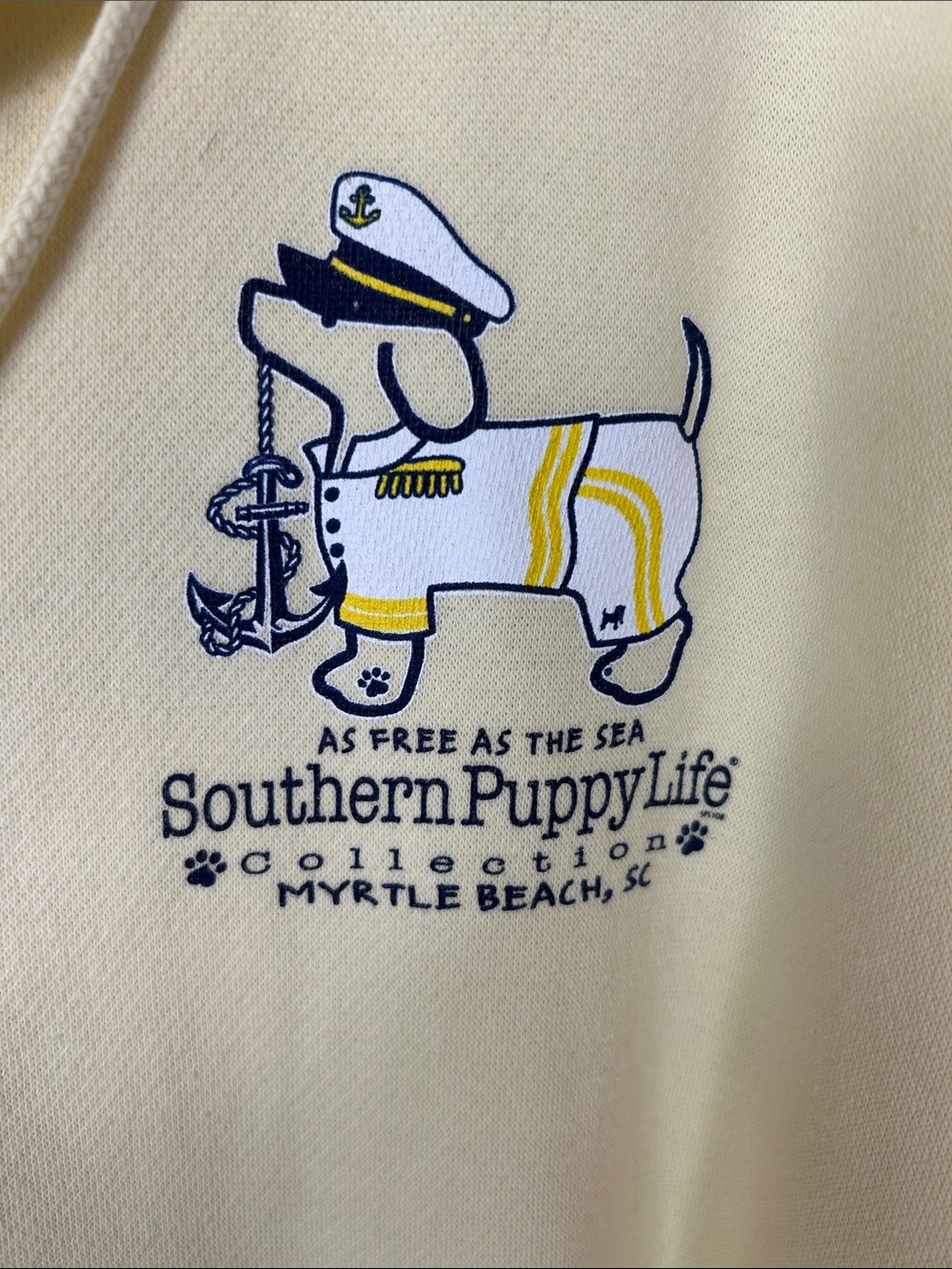 Southern Puppy Life Cream Full-Zip Hoodie by Pacific & Co.